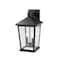 Z-Lite Beacon 2 Light Outdoor Wall Sconce, Black & Clear Beveled 568B-BK - alternate 3